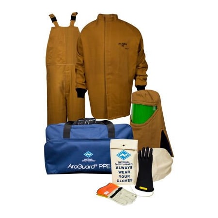 National Safety Apparel ArcGuard KIT4SC1002X09 100 cal/cm2 Arc Flash Kit, 2XL, Glove Size 09 KIT4SC1002X09